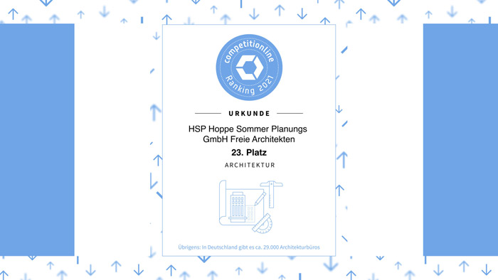 HSP Hoppe Sommer Planungs GmbH Architektur | competitionline 23. Platz 2021